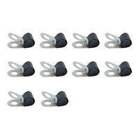 10 x P Clamp (Rubber/Steel) - 10mm 8mm hole