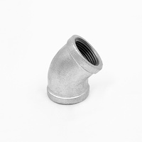 Galvanised Ductile 45 Degree Elbow Fitting 2.5