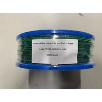 Cable 1.0mm2 Green/Black - Single Core Thin Wall - Per 500m Roll