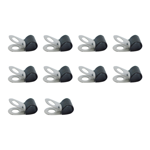 10 x P Clamp (Rubber/Steel) - 16mm
