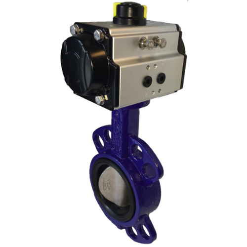 Spring Return Butterfly Valve with Actuator (Single Acting) - 2 inch