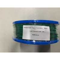 Cable 1.0mm2 Dark Green - Single Core Thin Wall - Per 500m Roll