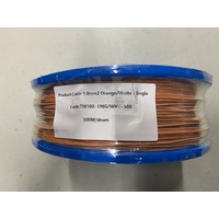 Cable 1.0mm2 Orange/White - Single Core Thin Wall - Per 500m Roll