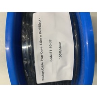 Cable Two Core 3.0mm Red/Black - 100m Roll