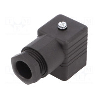 HIRSCHMANN 3P+E BLACK SOLENOID CONNECTOR TYPE DIN 43650 IP65