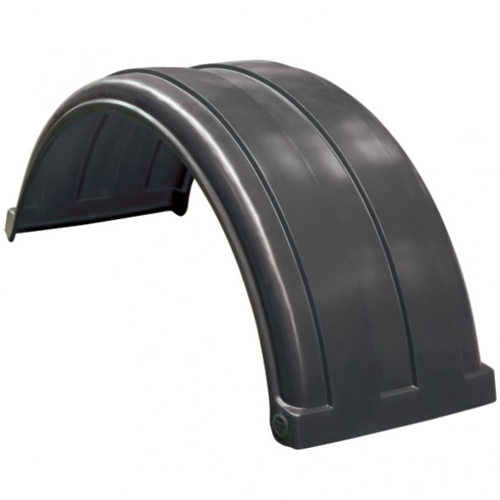 Black Super Single Dynaplas Mudguard. 470mm wide x 600mm radius
