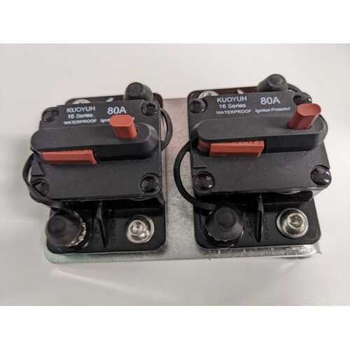 80A Circuit Breaker Manual reset with Bracket