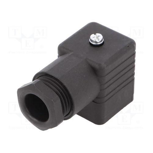 HIRSCHMANN 3P+E BLACK SOLENOID CONNECTOR TYPE DIN 43650 IP65