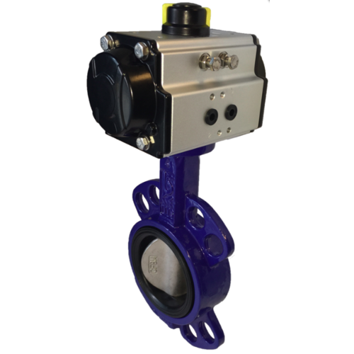 Spring Return Butterfly Valve with Actuator (Single Acting) - 3 inch