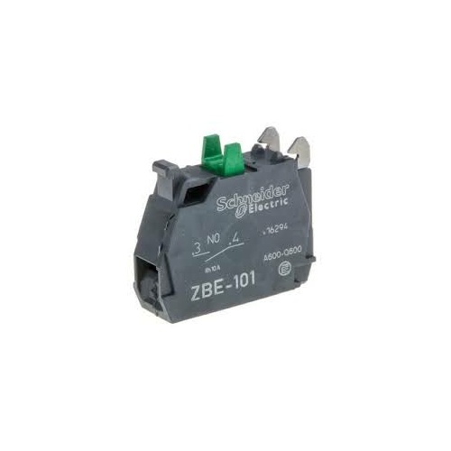 ZBE101 GREEN Single contact block for head Ø22 1N/O silver alloy screw clamp terminal